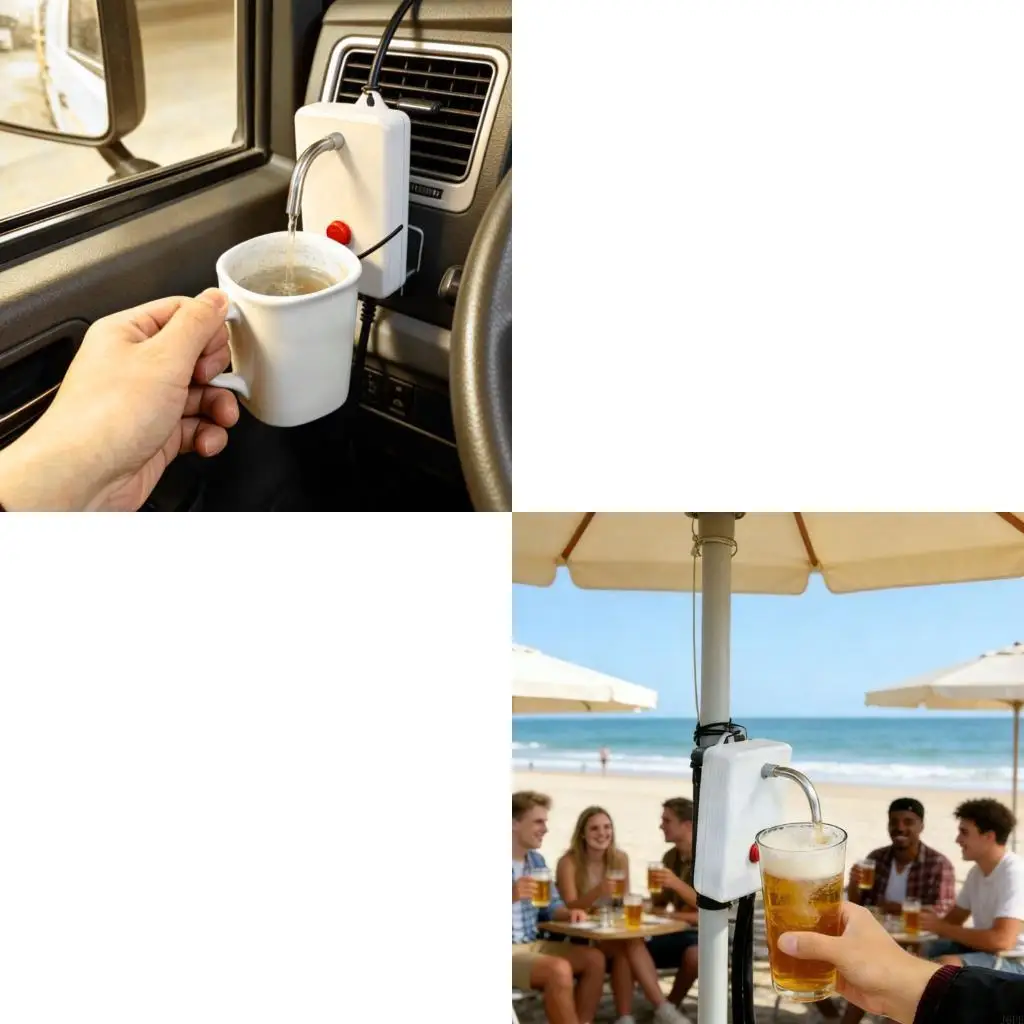 J6PE Portable Beverage Pump with Mount for Outdoor Service