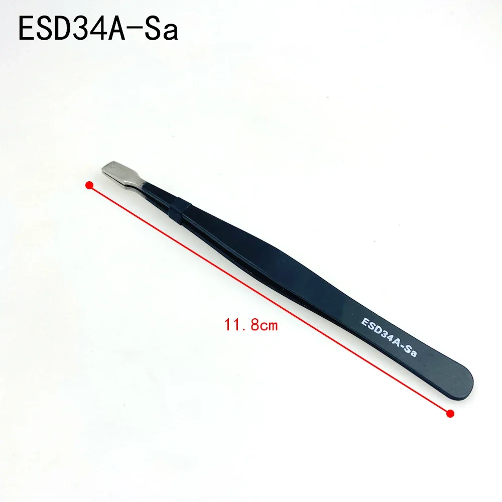 Industrial Precision Stainless Steel Tweezers Set Anti-static ESD  Maintenance Tools Curved Straight Tweezers Repair Tools