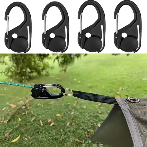 5Pcs Rope Tightener Outdoor Carabiner Clip Fastener Buckle For Caravan Motorhome Boat Camping Accessories