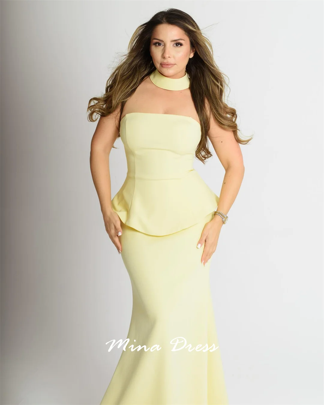 Mina personnalisé bustier tubulaire robes de bal de luxe femmes robe de soirée sans manches robes élégantes robes dos nu pour les événements spéciaux