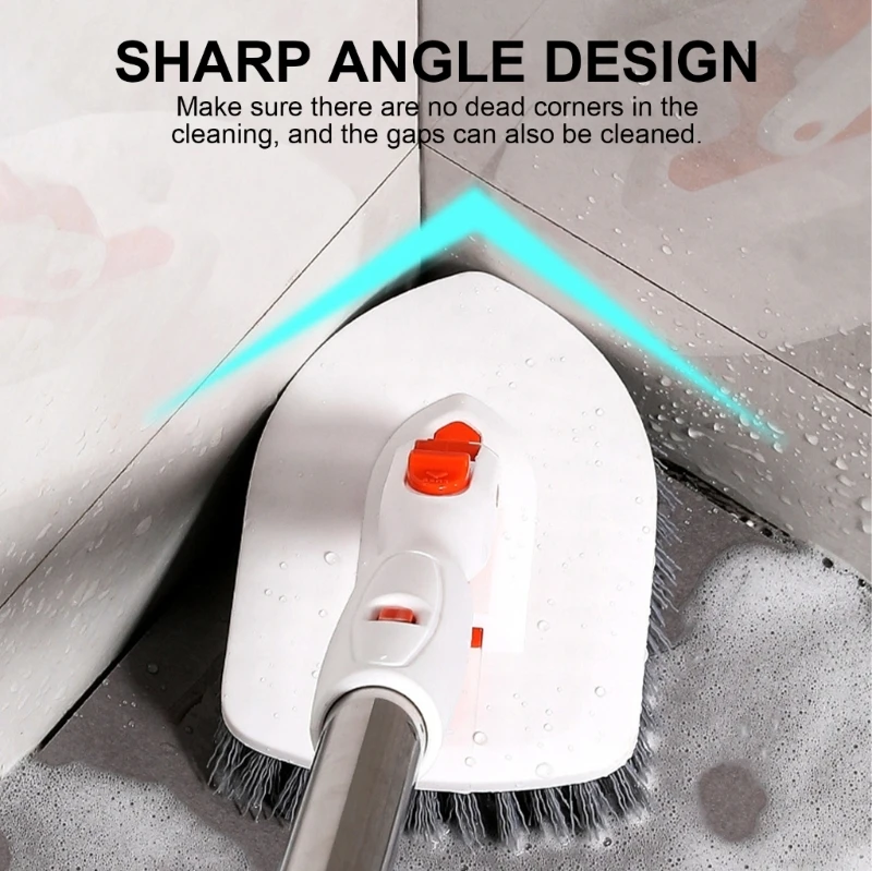 Épurateur carrelage salle bain réglable, brosse nettoyage salle bain, longue brosse nettoyage adaptée au