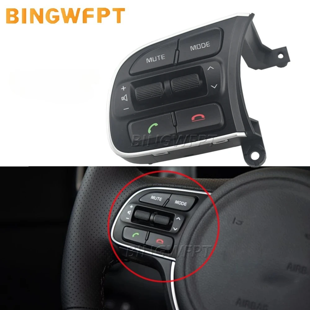 

Car Steering Wheel Multi-function Control Switch Audio Mute MODE Bluetooth Phone Button For Kia K5 2016 2017 2018