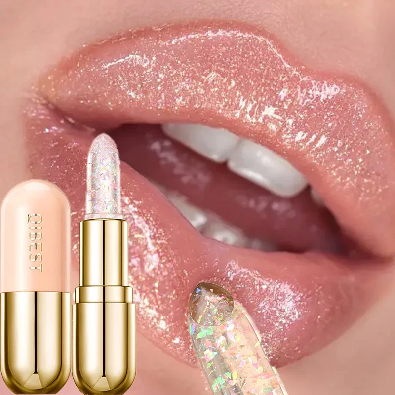 4 Colors Transparent Pearlescent Lipstick Moisturizer Crystal Jelly Lipsticks Sexy Temperature Color Changing Lip Balm Lips Care