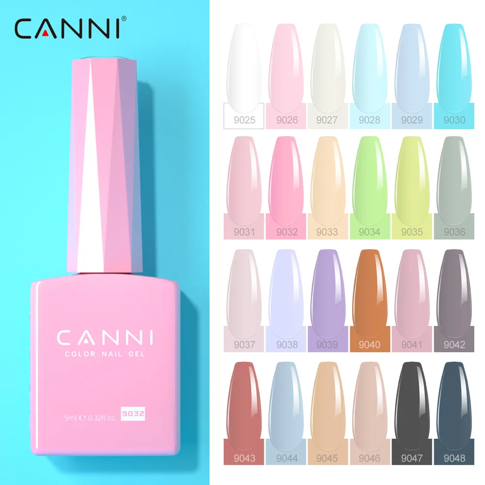 CC2 CANNI HEMA FREE Nail Gel Polish 9ml Pure White Solid Super Texture Full Coverage Soak Off UV LED Gel Varnish Nail Manicure