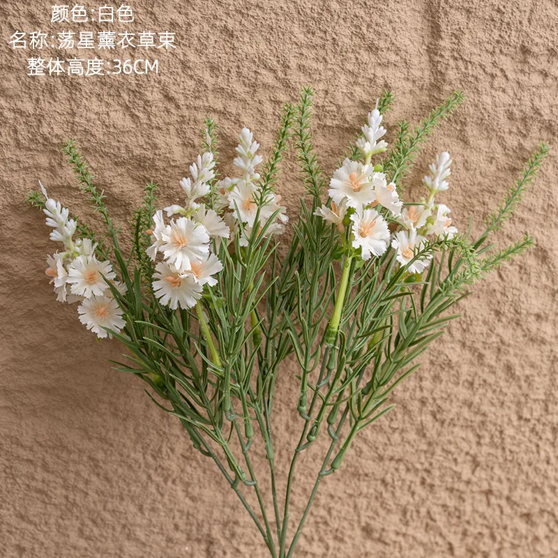 

2Pcs Artificial Flower Bouquets Realistic Faux Flowers for Wedding Home Decor Vase Display Longlasting Fake Flowers