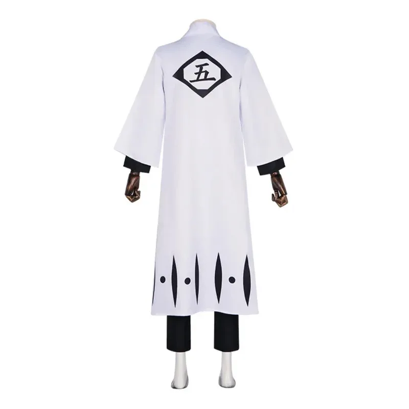 Anime Bleach Aizen Sousuke Cosplay Costume Wig Sets Bleach Thousand Year Blood War Gotei 13 Team 5 Captain Robe Kimono Outfits