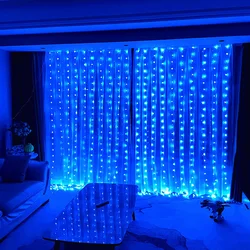 LED Curtain String Lights USB Powered Indoor Christmas Decoration with Remote Control Holiday Light Wedding Bedroom Party Lights