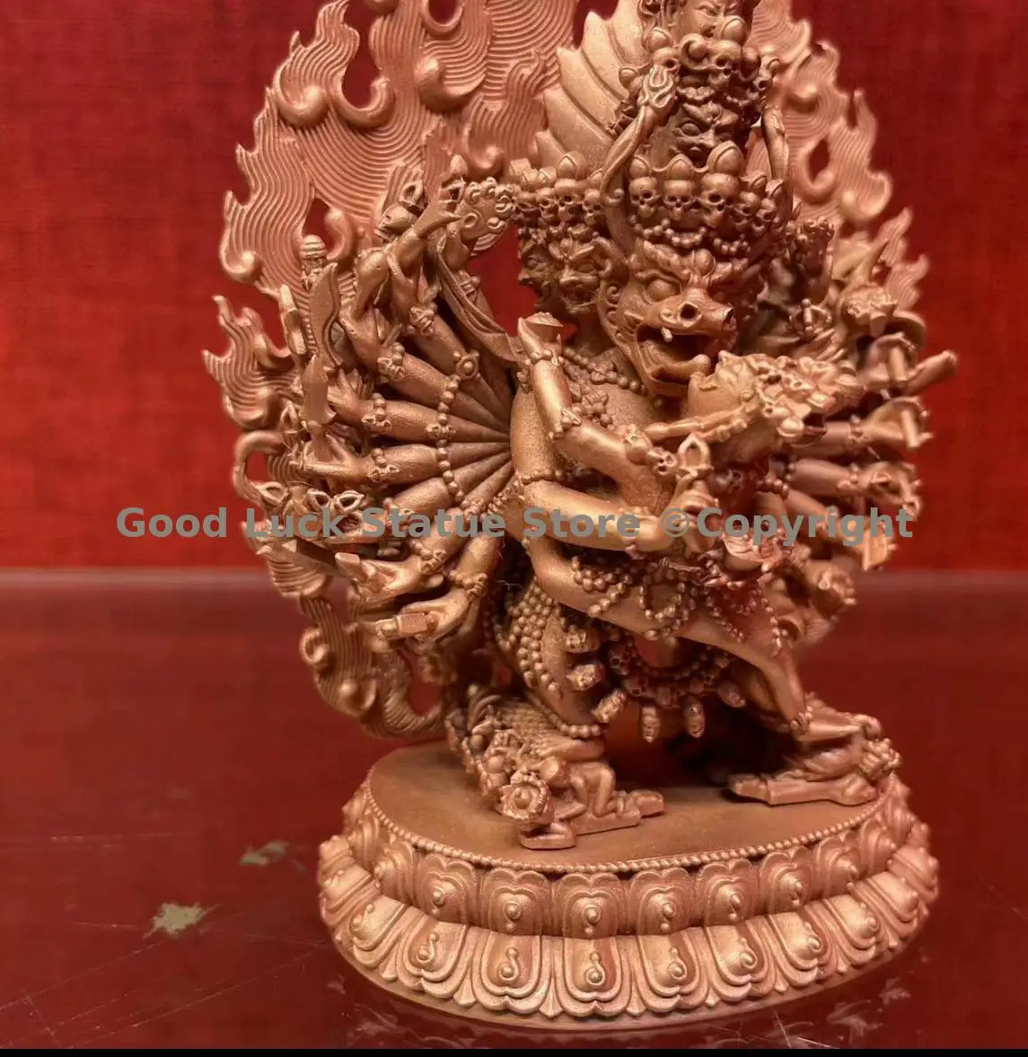 الجملة لوازم البوذية رائعة النحاس نحت يامانتاكا البوذية تمثال التبت البوذية التانترا النحت ديكور طرد الشياطين
