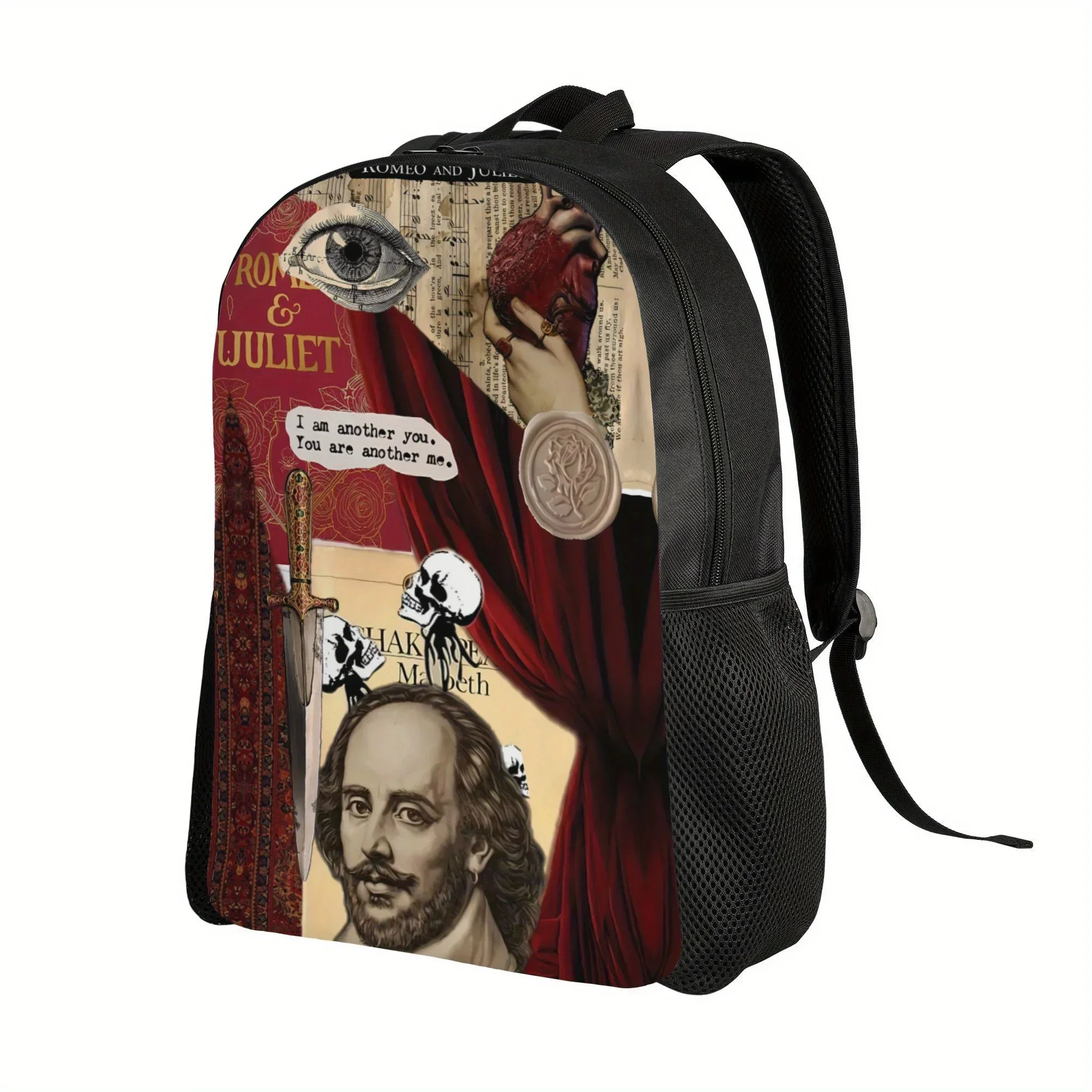 Custom Bag Shakespeare High-capacity Backpack Fashionable And Versatile For Casual Sports Travel