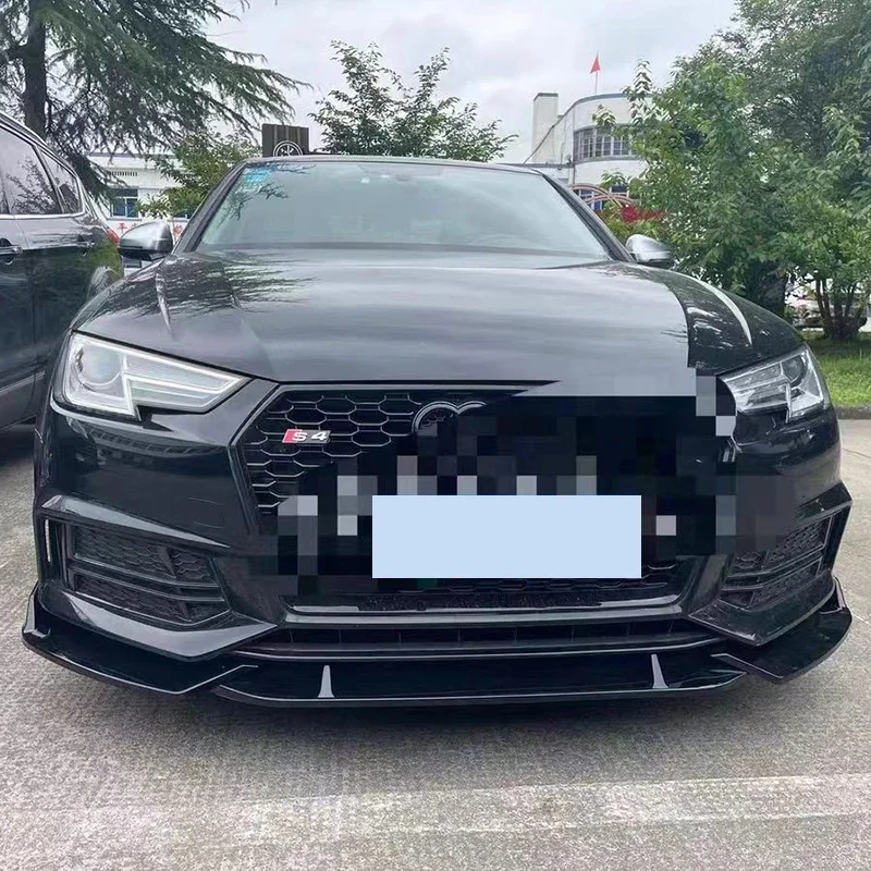 

Car Front Bumper Lip Spoiler For Audi A4 S4 S-Line B9 2017-2019 Splitter Guards Cover Deflector Front Bumper Lip Chin Body Kit