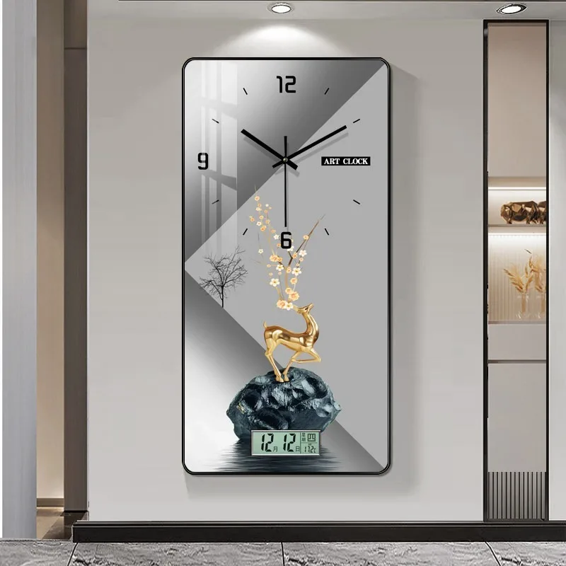 Premium Unique Wall Clock Fashion Elegant Upgrade Big Living Room Digital Clock Luxury Modern Orologio Da Parete Home Decor