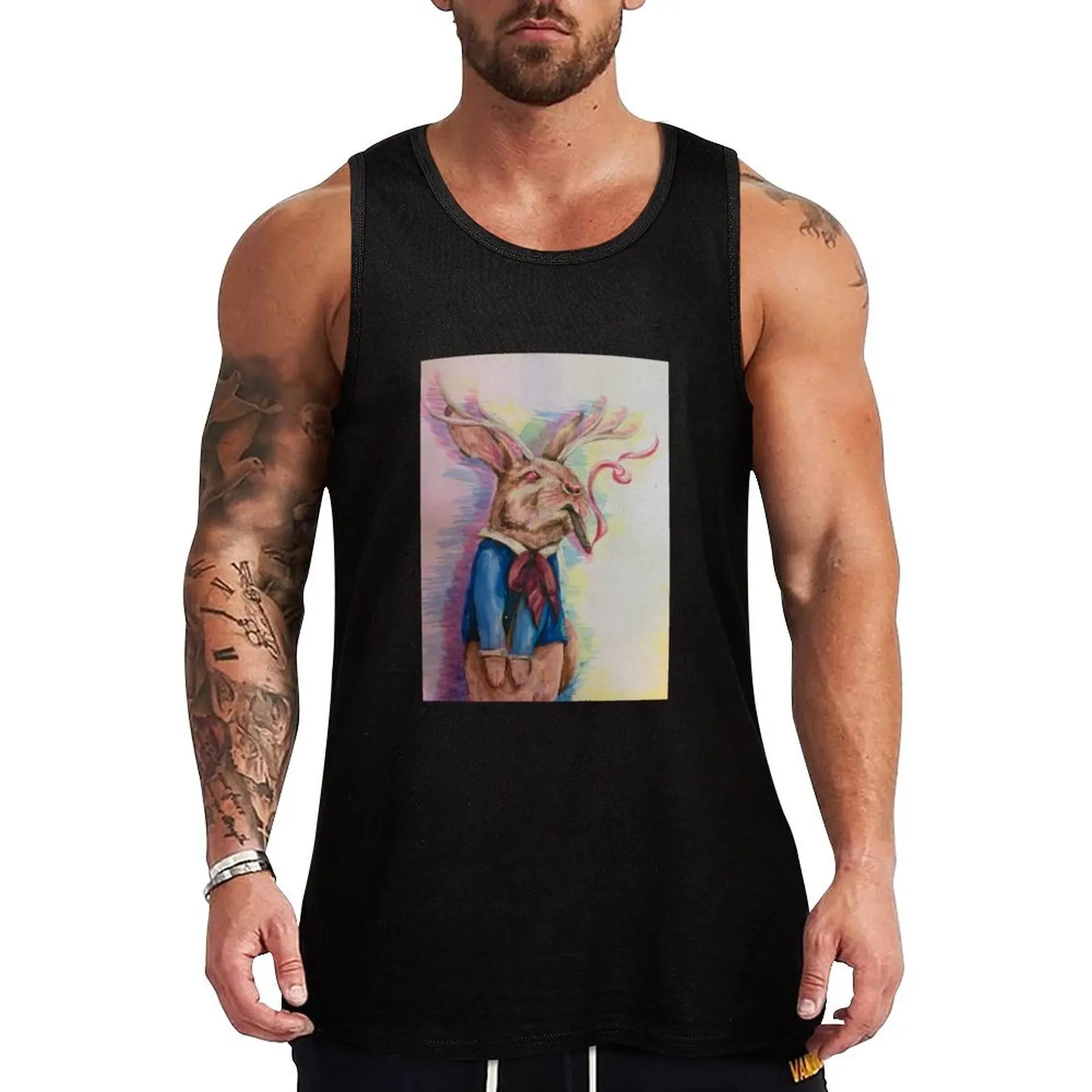 

Waiting for Alice Tank Top Men's summer t-shirt fitness T-shirt man