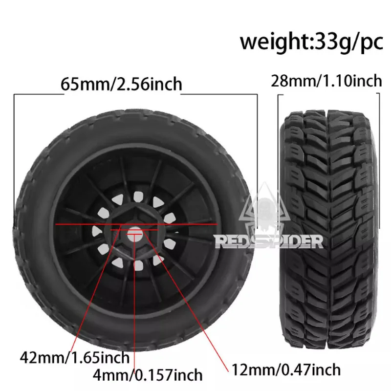 ARRMA 1/14 MOJAVE GROM Accs الإطارات الصغيرة Mojave شاحنة قصيرة التحكم عن بعد مع 4 الإطارات التحكم عن بعد اكسسوارات السيارات نموذج السيارة