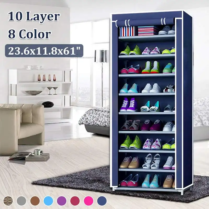 

7/10 Layer Assembled Shoe Rack Dustproof Nonwoven Shoe Cabinet Dormitory Storage Shelf For Shoes Organizer Home furniture