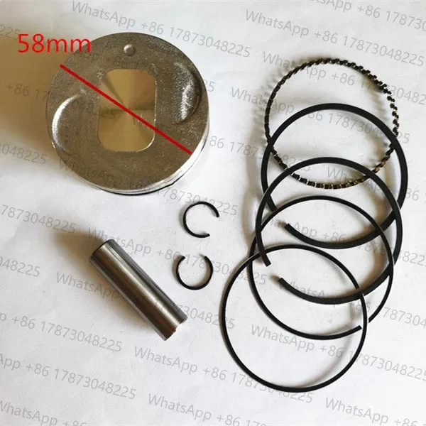 EX13 Piston kit 58mm fits Robin EX13D 4.5HP 4 stroke engine motor water pump cylinder ring pin clip assembly replacement