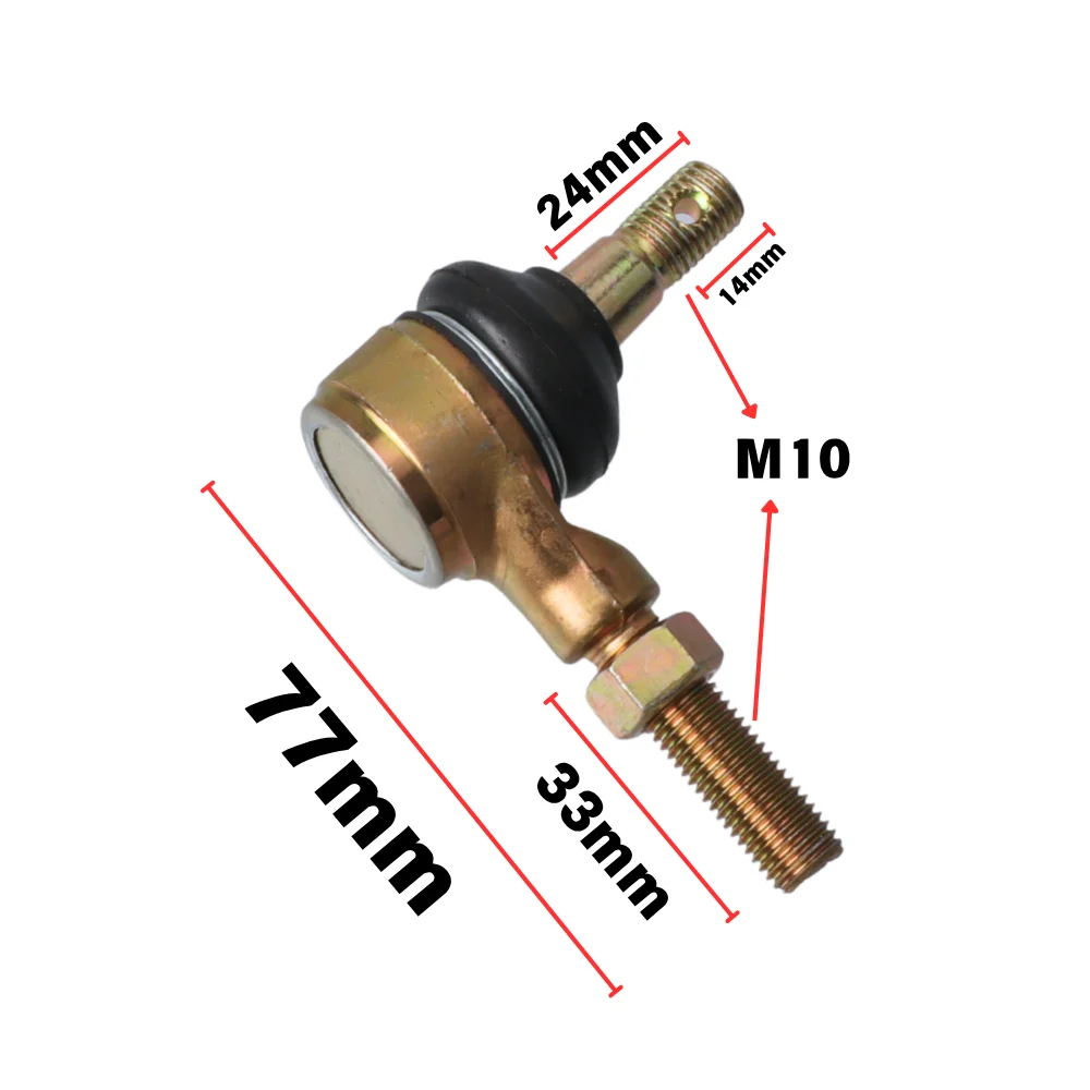 M10-M10 Tie Rod End Ball Joints Tapered Stud For Yamaha Banshee 350 Raptor 660 YFM660 YFM550 YFM700 YFM125 YFM250YFZ350YFS200
