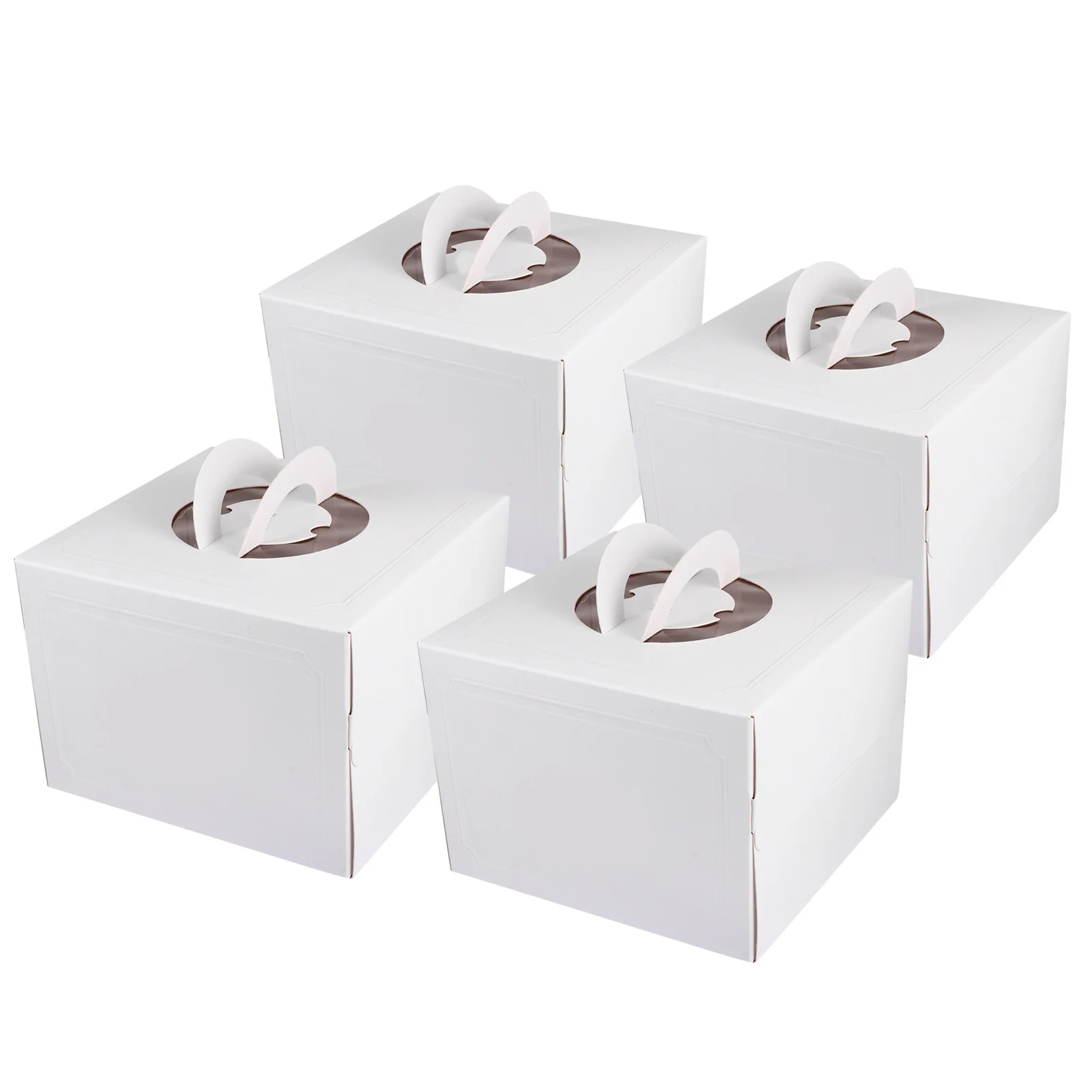 4Pcs Kuchen Boxen Tragbare Cupcake Verpackung Boxen Klar Fenster Kuchen Träger Gebäck Verpackung Geburtstag Hochzeit Party Dessert Halter
