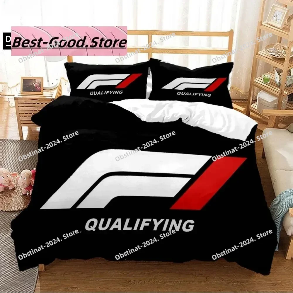 

3D Print Fashion F-Formula 1 Racing Bedding Set Boys Girls Twin Queen King Size Duvet Cover Pillowcase Bed boys Adult Bedroom