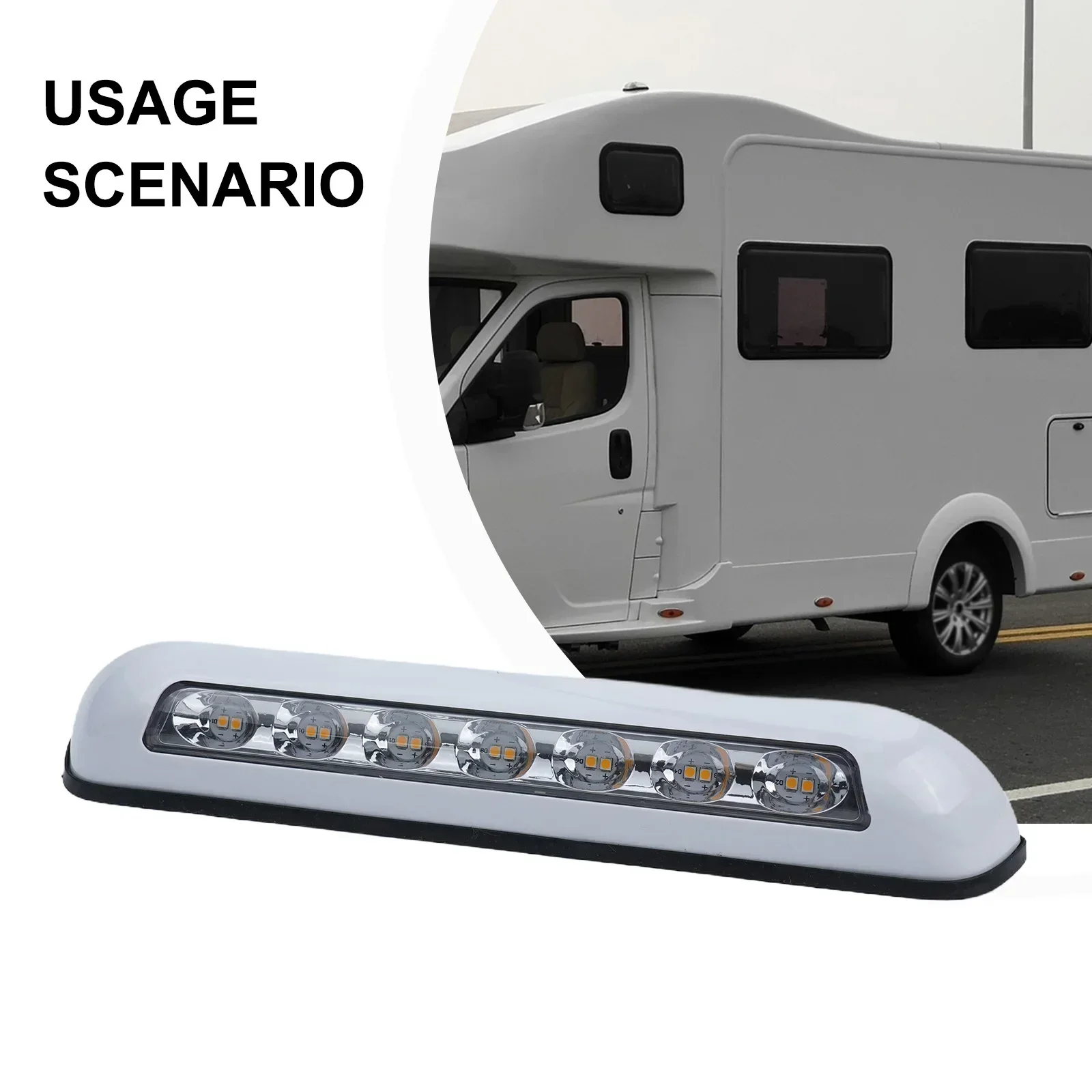 Luz LED para RV de 12V, luz de techo interior para yate, foco para toldo, lámparas de pared interiores para caravana, barra de luz ﻿