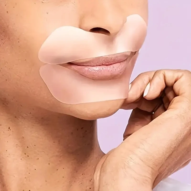2Pcs Medical Grade Silicone Lip Patch Reusable Wrinkle Care Transparent Sticker Safe And Light Face Lifting Tools
