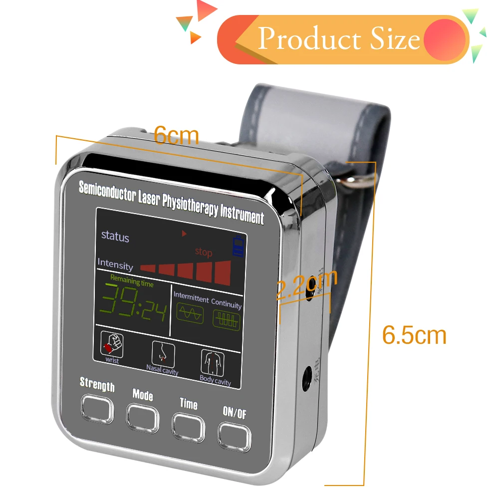 650nm 12/7 Holes Laser Therapy Watch LLLT Diode Sinusitis Wrist Device Treatment Hyperlipidemia Hypertension Diabetic Rhinitis