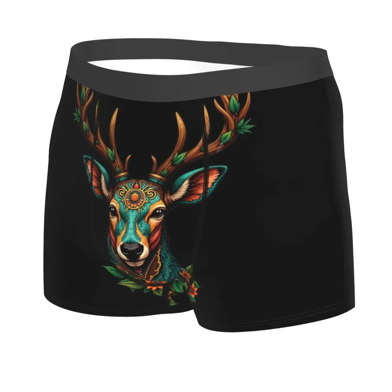 Forest And Deer Pattern Print Men Underwear Boxers Breathable Mens Boxershorts Men's Panties Underpants Man Boxers Briefs Trunks
