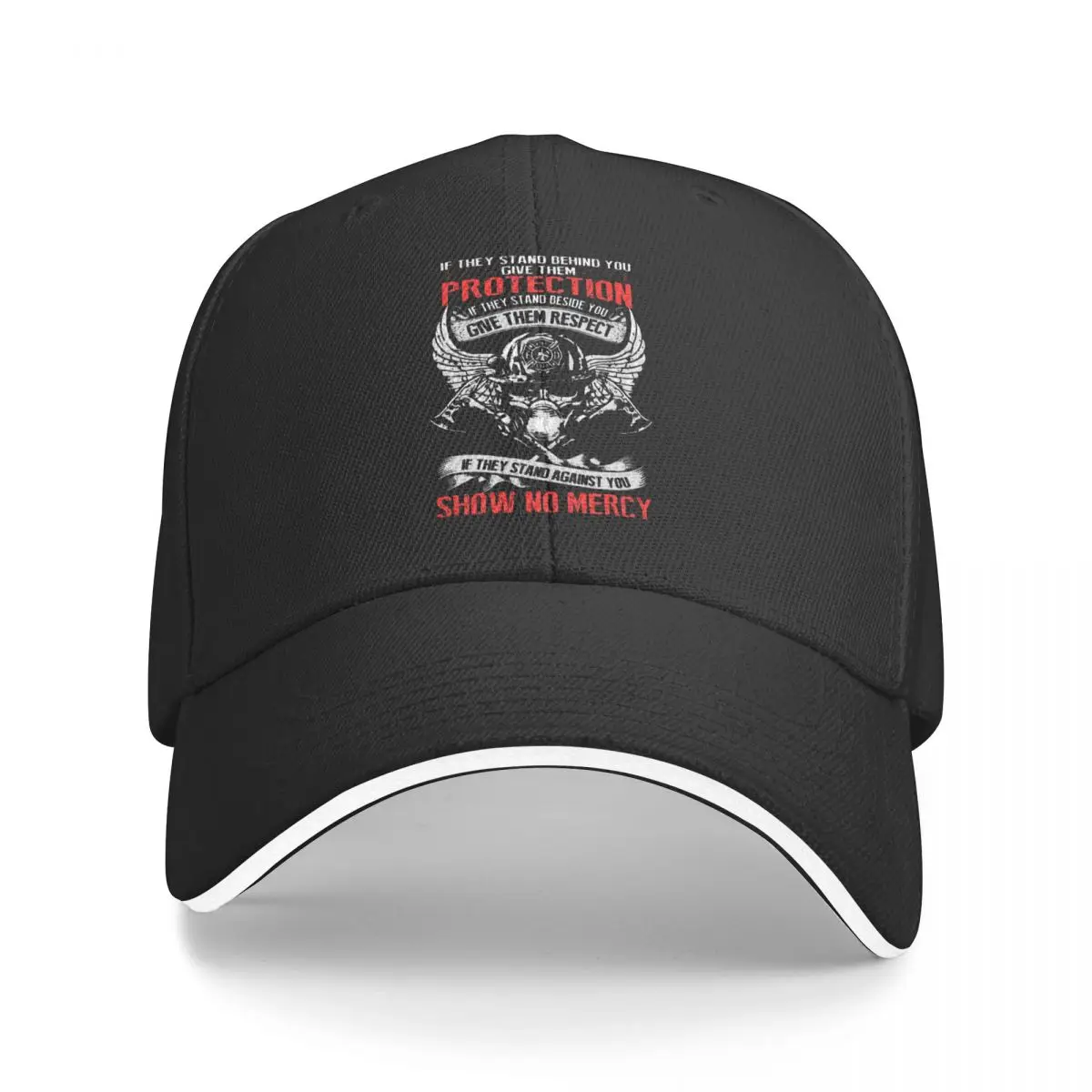 Firefighter Baseball Cap Firefighter They stand behind you protect them Retro Bboy Baseball Hat Blank Hip Hop Bulk Orders Cap