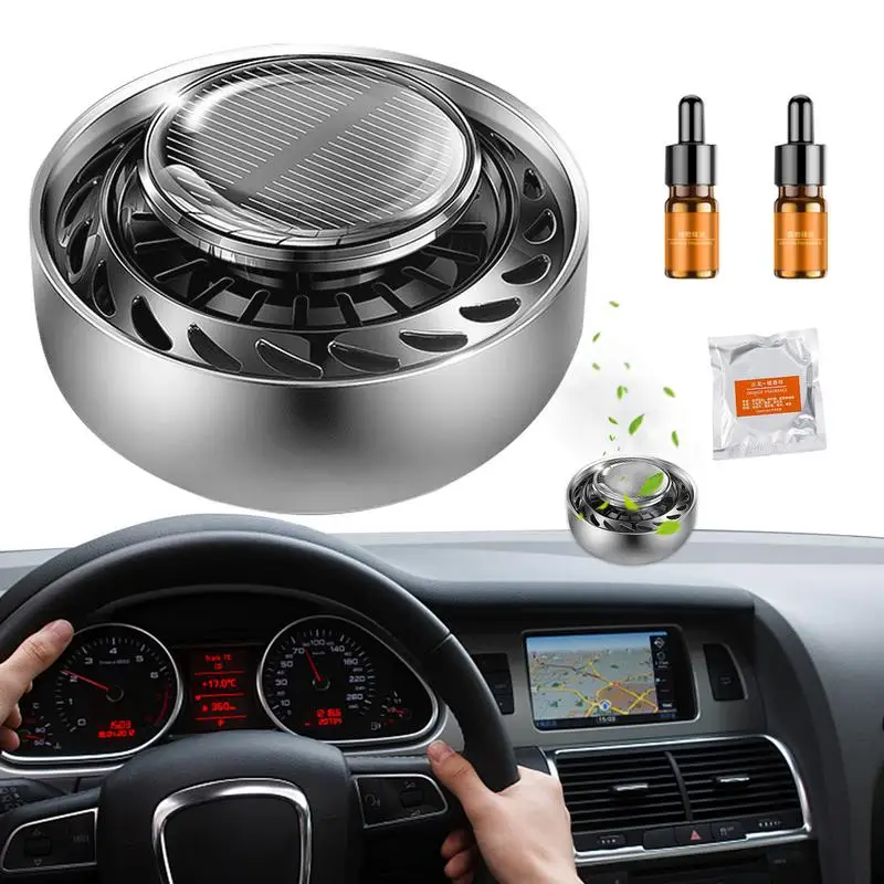 Solar Car Air Freshener Ufo Car Diffuser Air Freshener With Solar Rotation Car Odor Eliminator And Creative Car Accessories