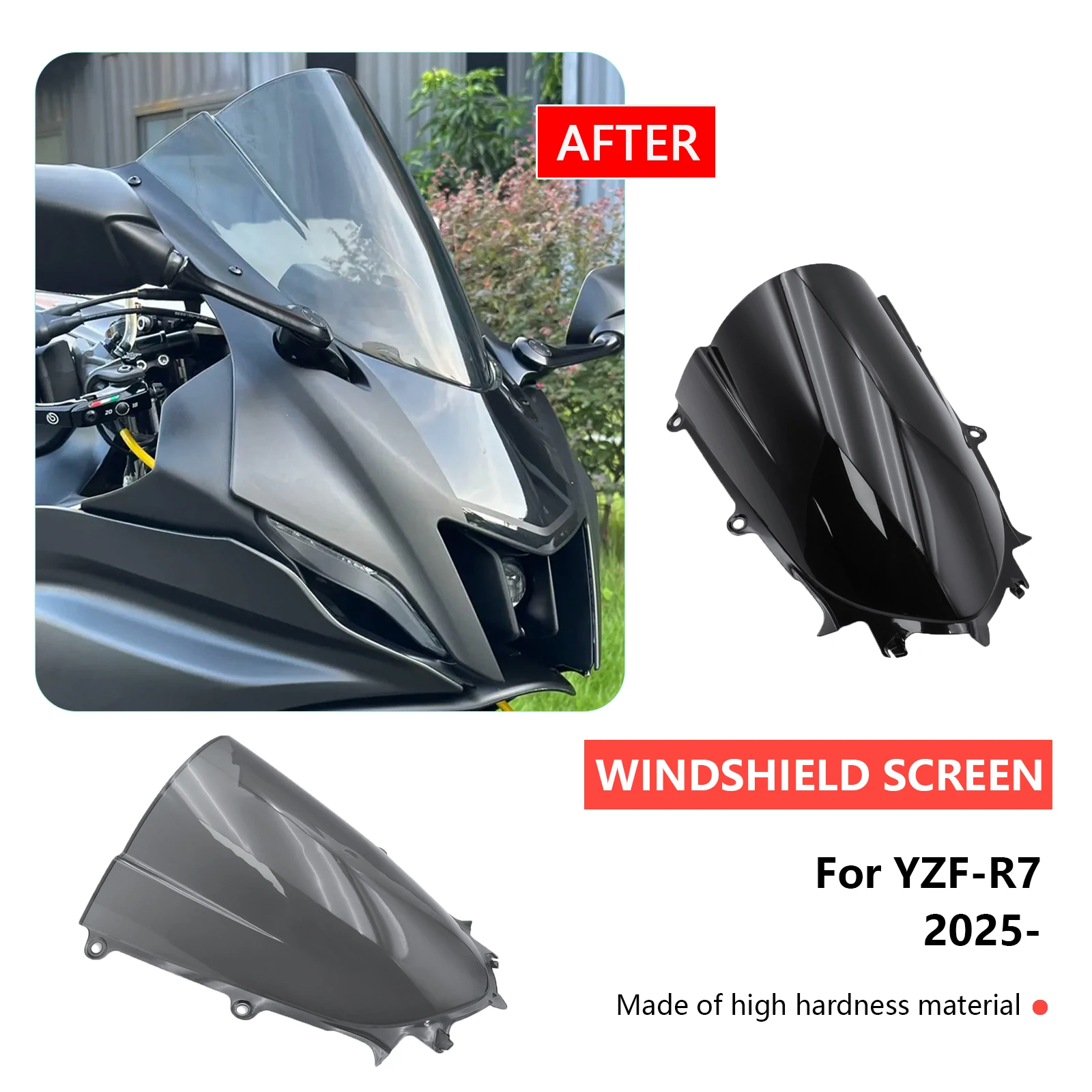 Image of Für Yamaha YZF-R7 YZF R7 2025 Zubehör Motorrad Frontscheibe Windschutz Bildschirm Spoiler Frontverkleidung