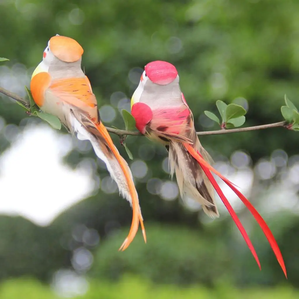 Bird Simulation Ornament Foam Feather Model Birds for Garden Accessories Decoration and DIY Home Festive Decor