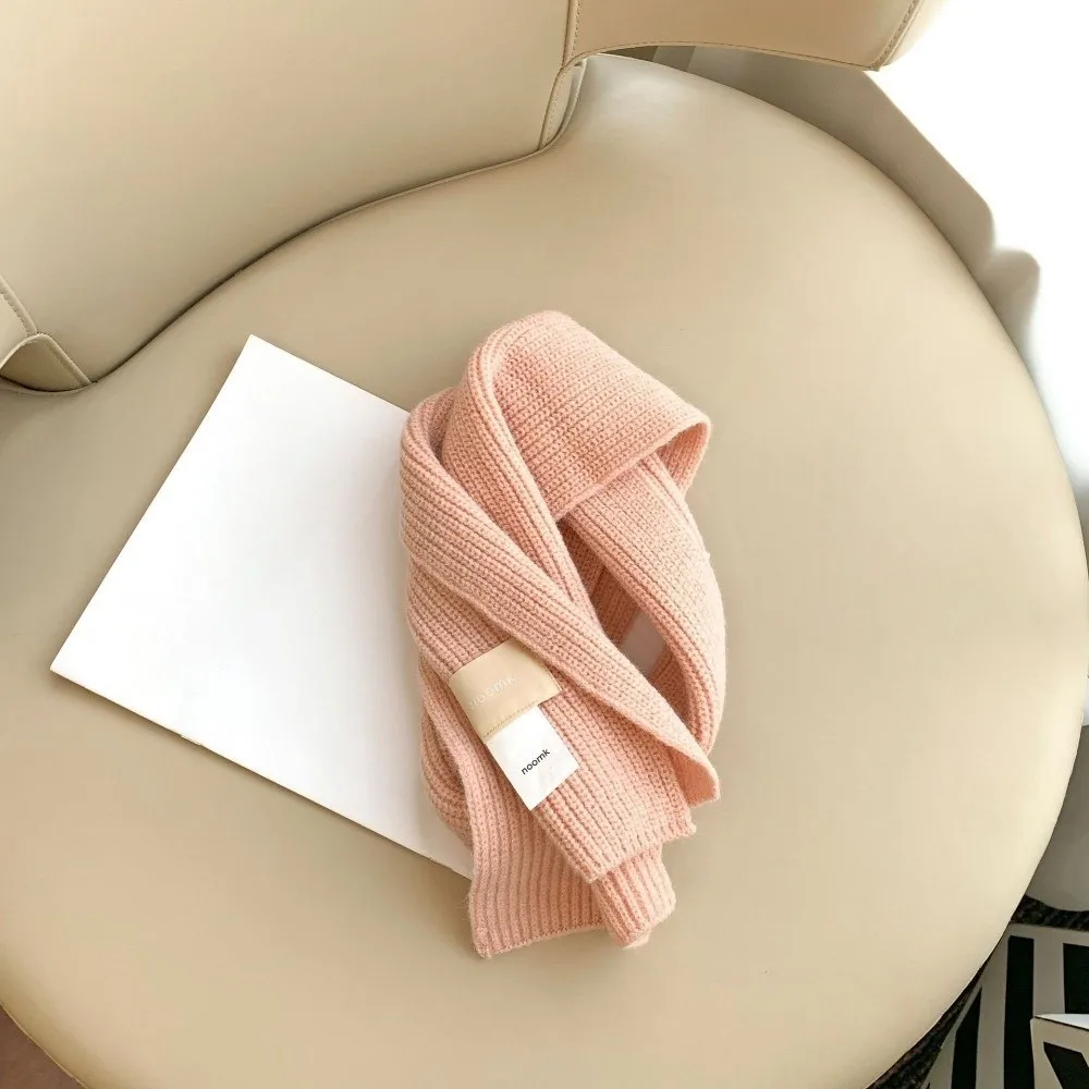 Nowy, wiatroodporny ocieplacz na szyję, odporny na zimno, ciepły, dziergany szalik, uniwersalny, jednolity kolor, chusta na szyję do sportów na świeżym powietrzu.