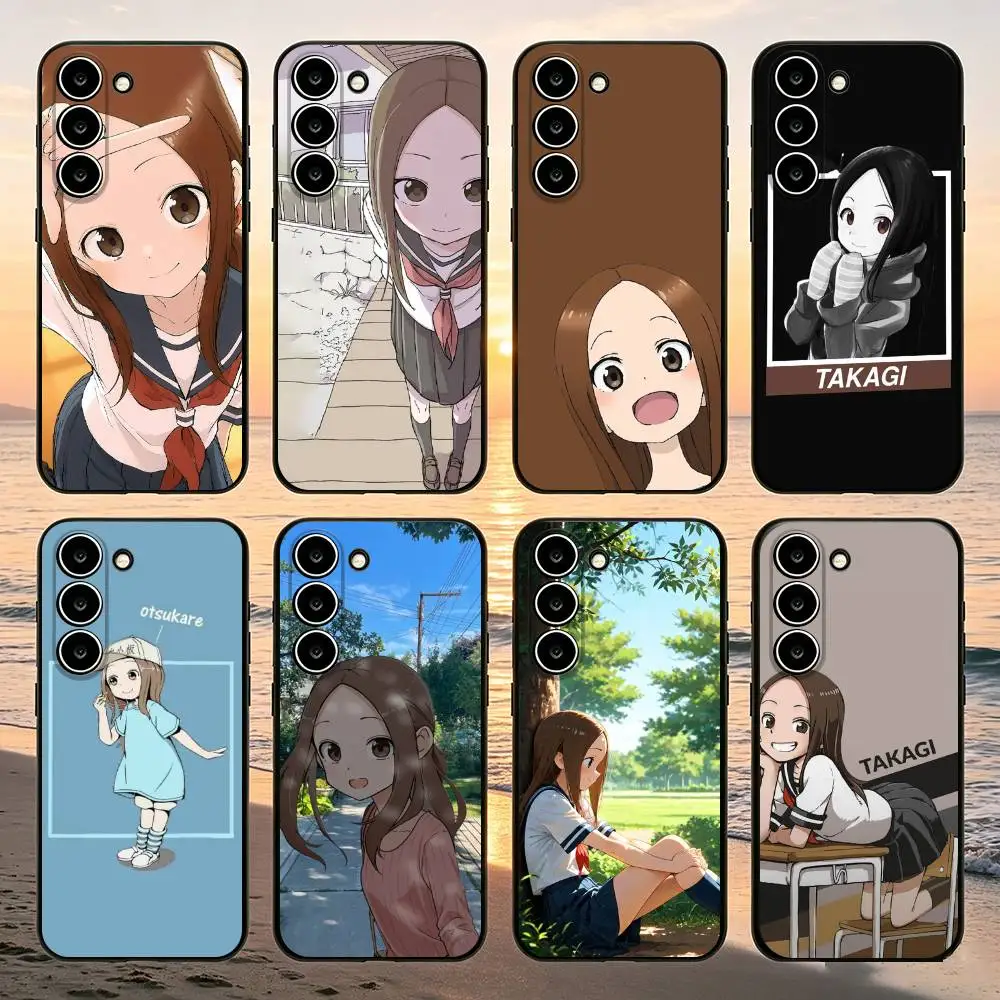 

Anime Takagi-san For Samsung Galaxy A 73,72,51,53,52,71,22,5G,Note,J7,8,9 Soft Black Cover Phone Case