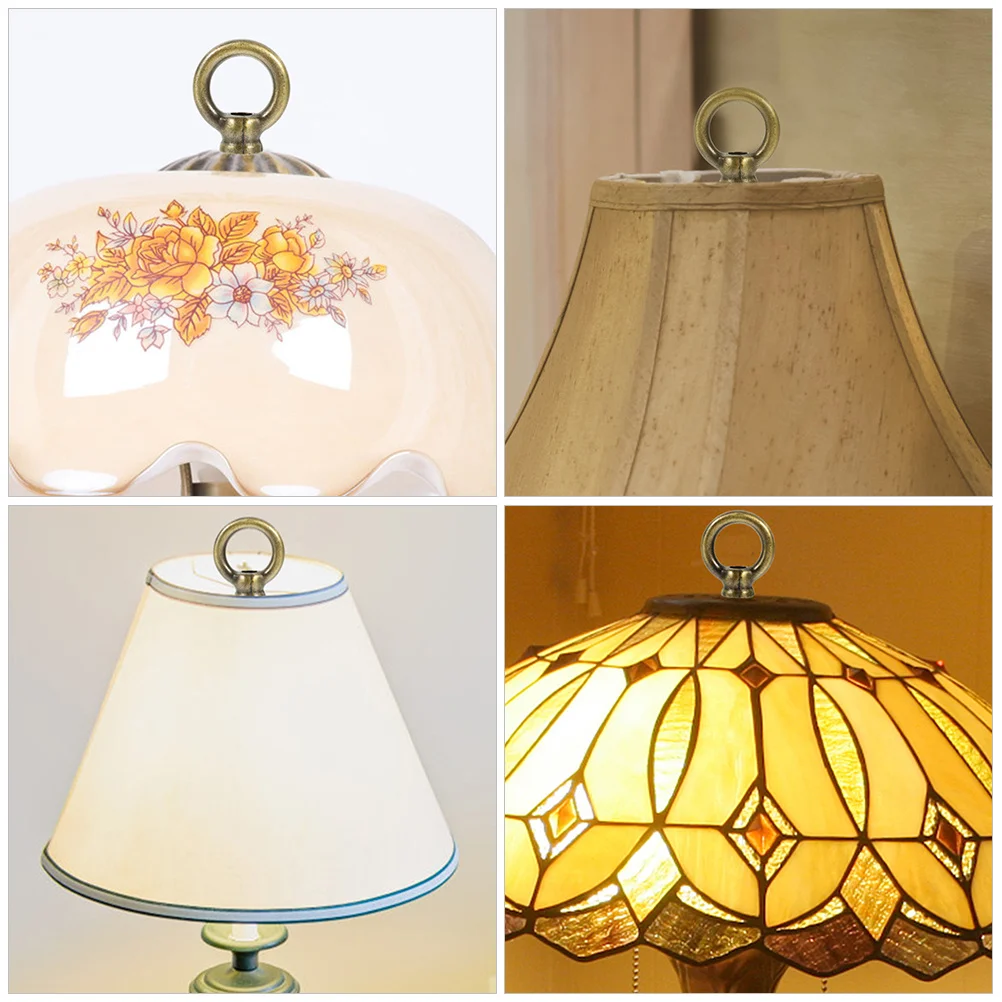 

2pcs Finials Metal Finial Caps For Shade Harp Finial Knob Solid Lamp Finials Hook Desk Lamp Decoration Light Knob Decor