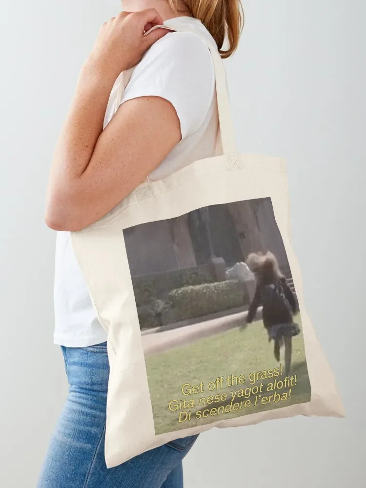 Princess Diaries Get Off The Grass Tote Bag bag luxury women Shopper handbag Canvas Tote Bag