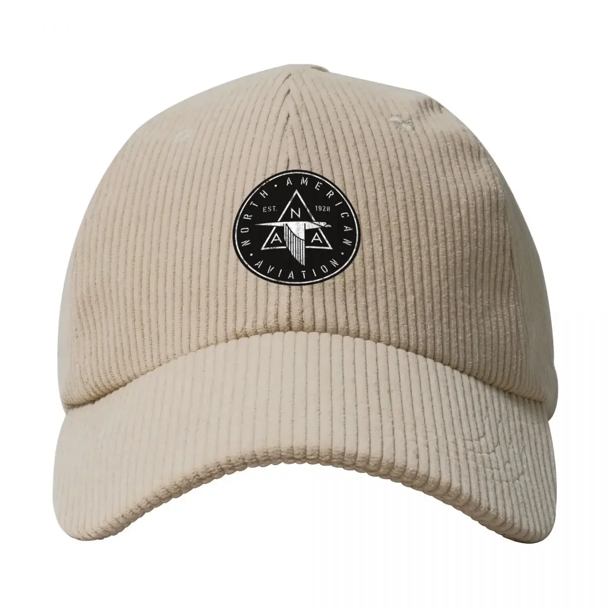 North American Aviation - NAA Logo Corduroy Baseball Cap Bobble Hat Snap Back Hat New In The Hat Mens Caps Women's