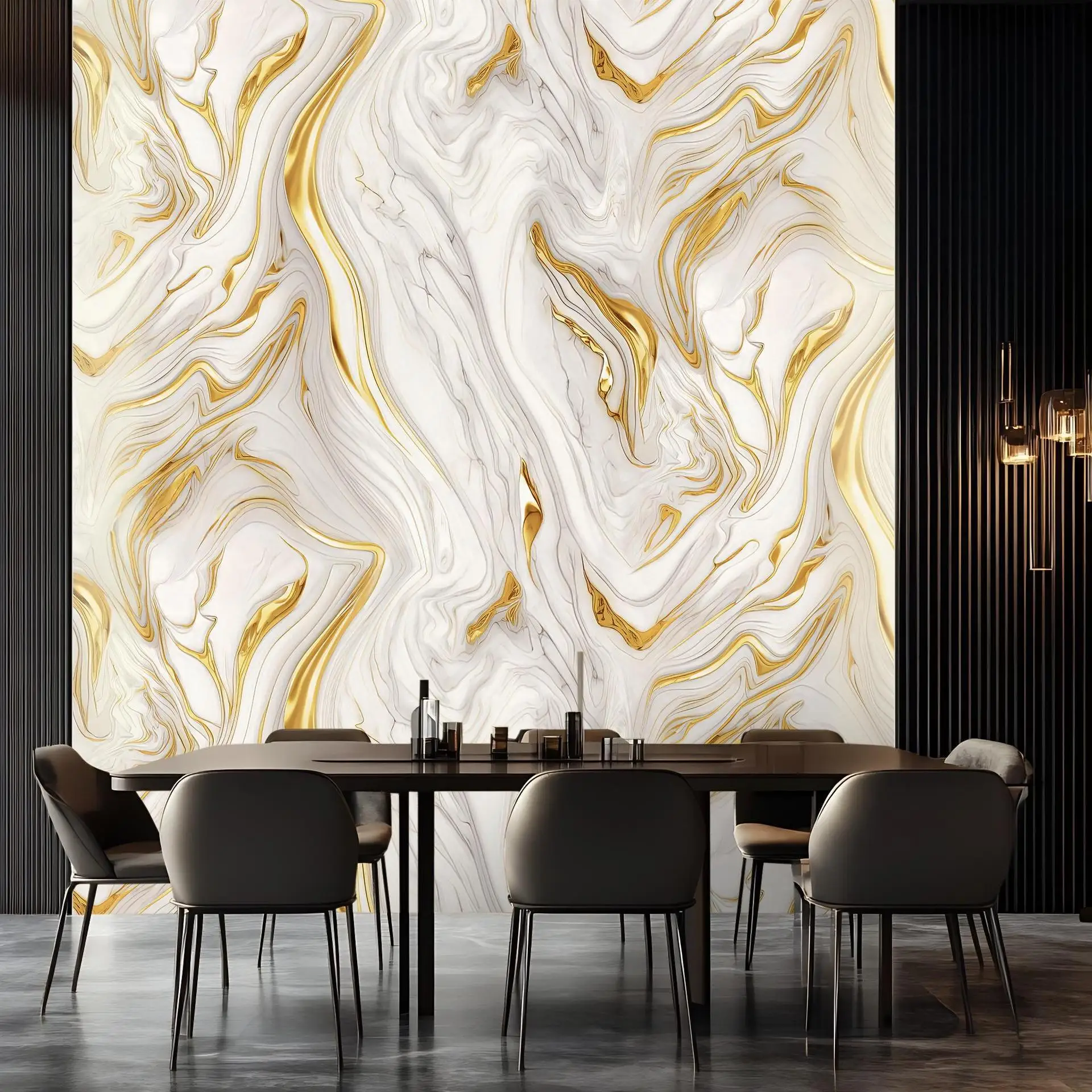 40x300cm Luxury Gold Vein Marble Self-Adhesive Wall Panel - Impact Protection Foam for TV Feature Wall Bedroom Easy DIY Home view 5