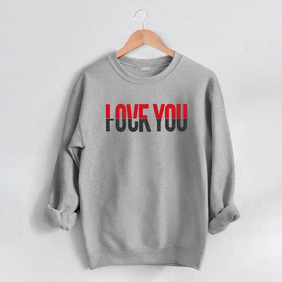 Women\'s Plus Slogan Print Pullover Plus Size Casual Sweatshirt Long Sleeve Round Neck Sweatshirt Basic Tops Clothes Shirt Hoodie