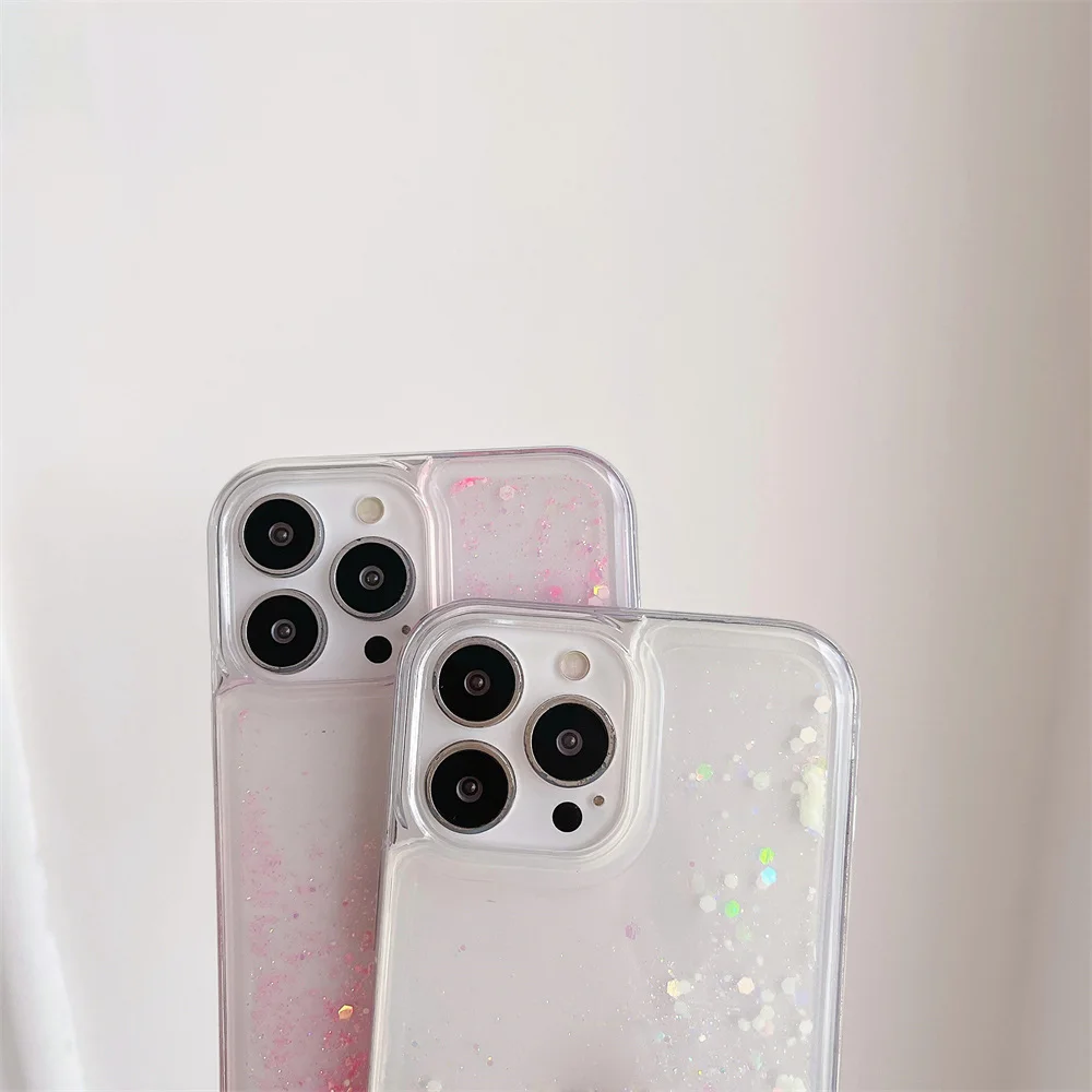 17 Case Leuchtende Glitzer-Flüssig-Bling-Hülle für iPhone Air 16 Plus 15 14 Pro Max 12 11 13 Leuchtet im Dunkeln Quicksand Capa Funda – Detail 10