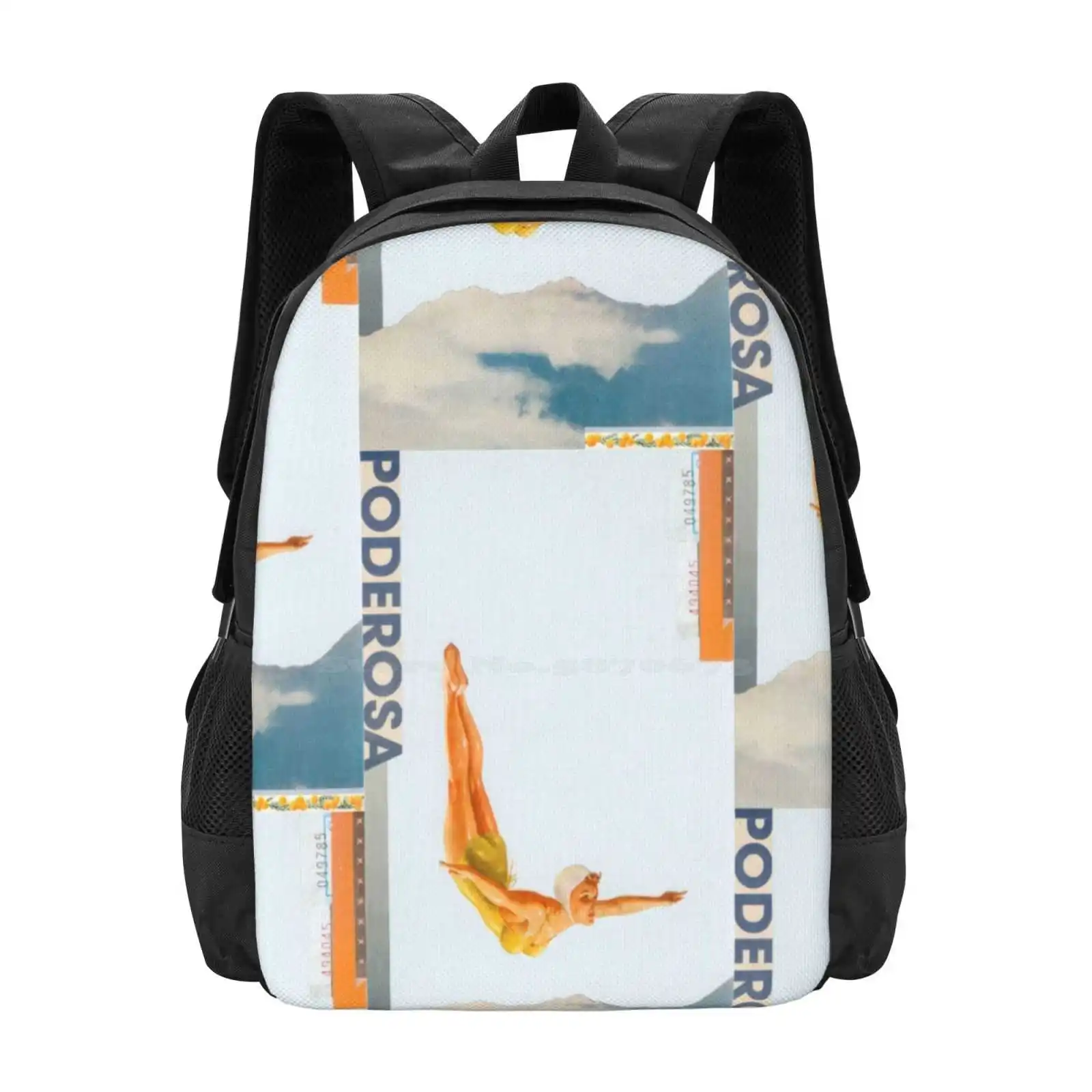 Hidden Beauty Hot Sale Schoolbag Backpack Fashion Bags Beauty Blue Collage Femininity Free Luis Enrique Cuellar Peace Strength