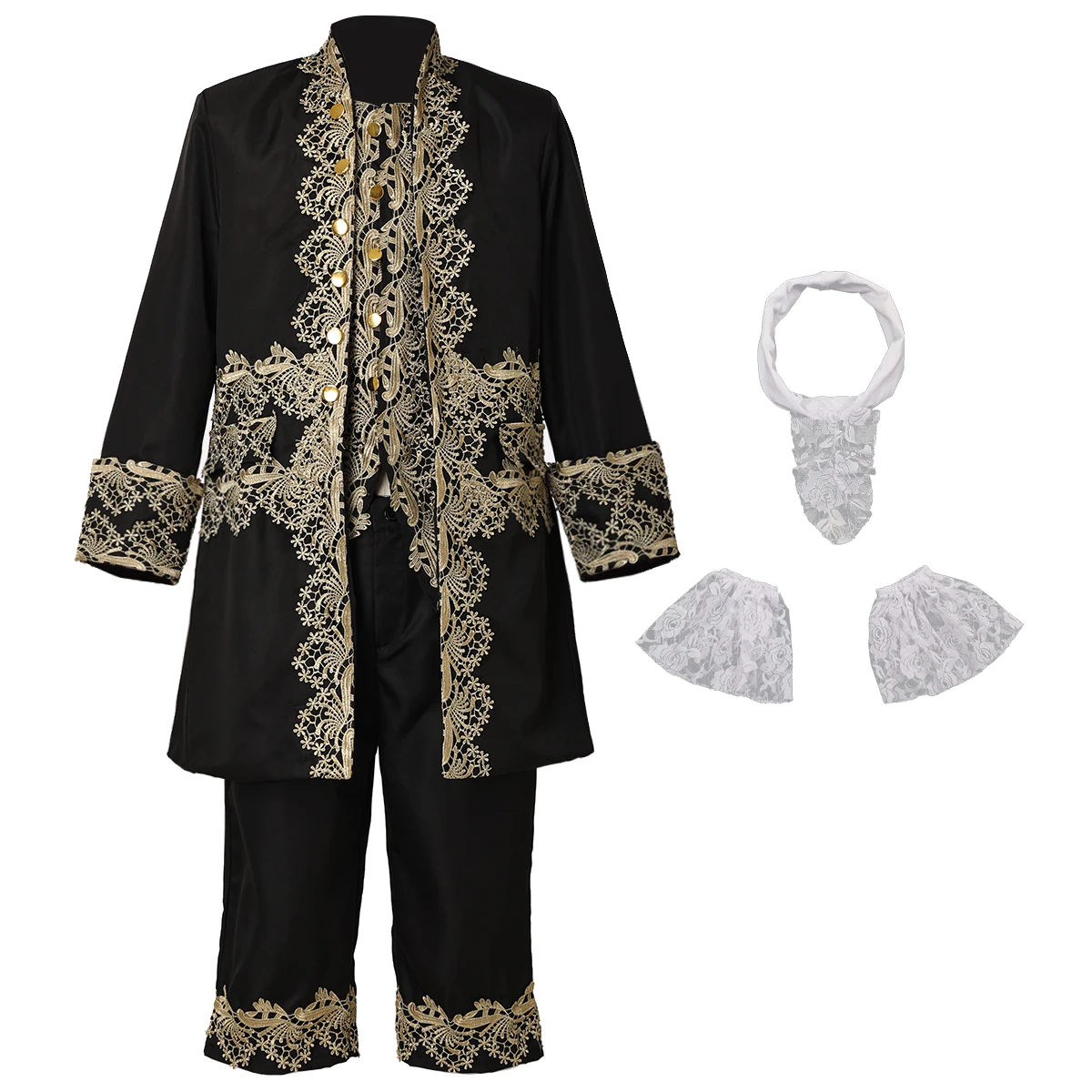 

Men Medieval Outfit Vintage Style Gothic Steampunk Prince Cosplay Theater Costume Suit