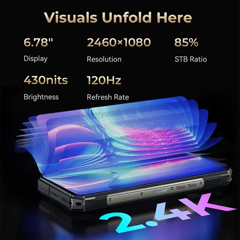 Oukitel WP30 Pro 120W 5G Smartphone resistente versión Global android 13 12GB + 512GB 11000mAh 6,78 "FHD + teléfono móvil cámara de 108MP