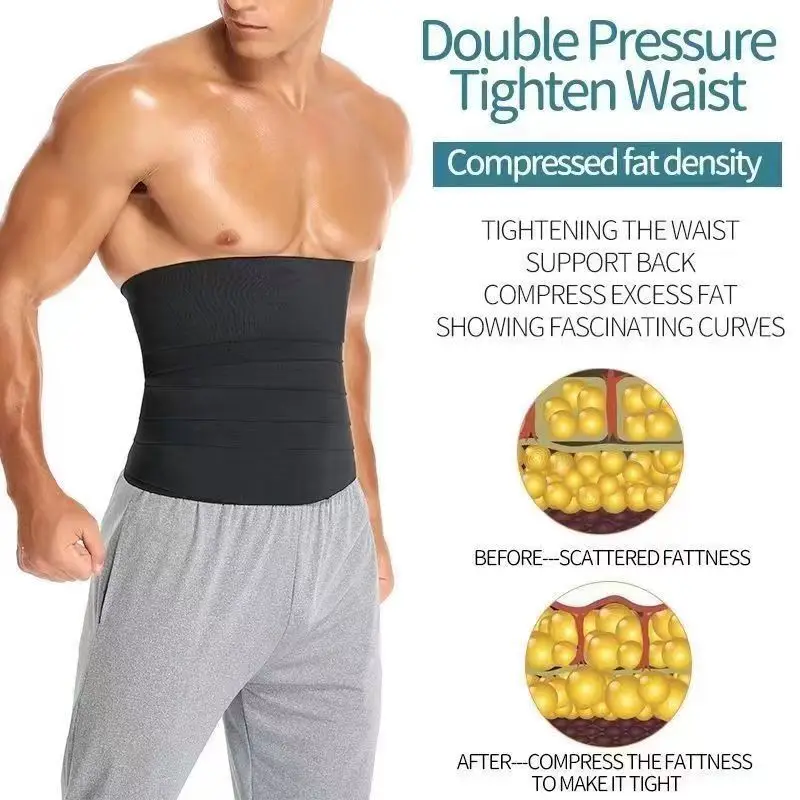Wickeln Sie dünne Taille und Bauchband für Übungen, Fitness, elastische Bandage für Yoga-Training, Taillenstraffung – Detail 6