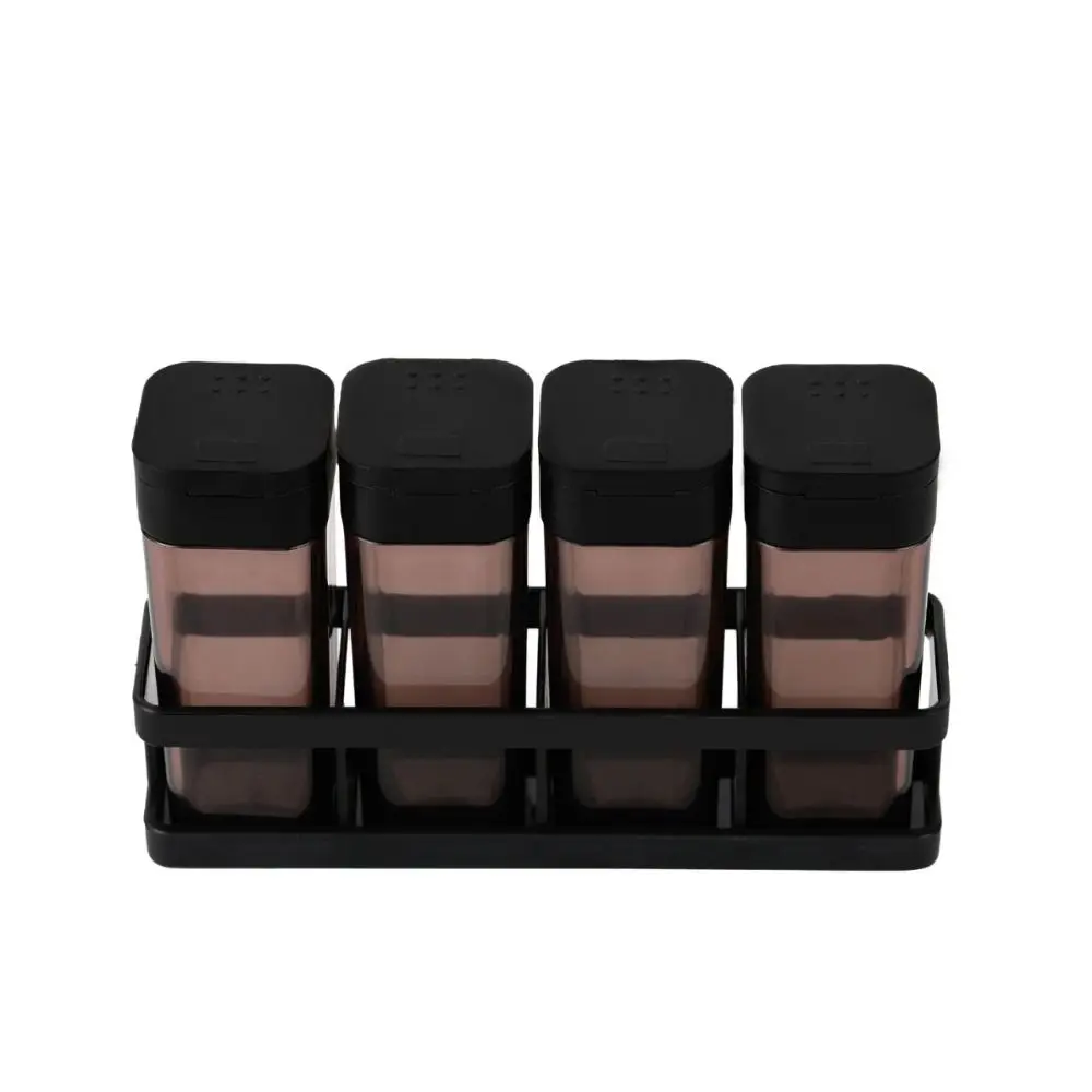 8Pcs Sealed Spice Storage Bottle Transparent Moisture-proof Spice Combination Set Space Saver Household Seasoning Jars Set