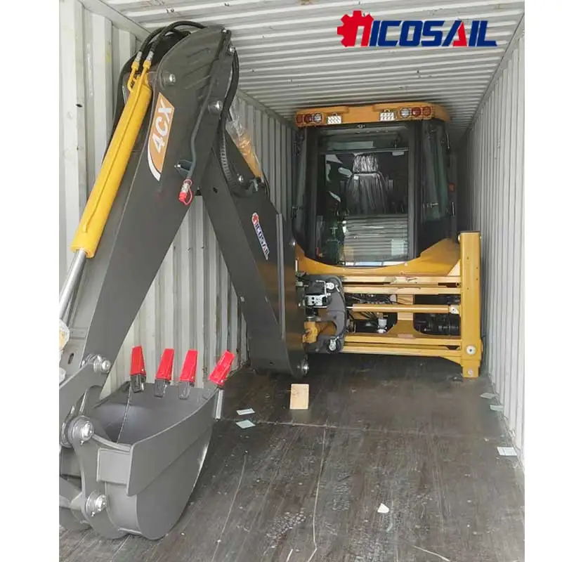 

New Design 4CX Backhoe Loader 4Ton Wheel Backhoe Loader Euro 5 Engine For Farm Municipal Engineering