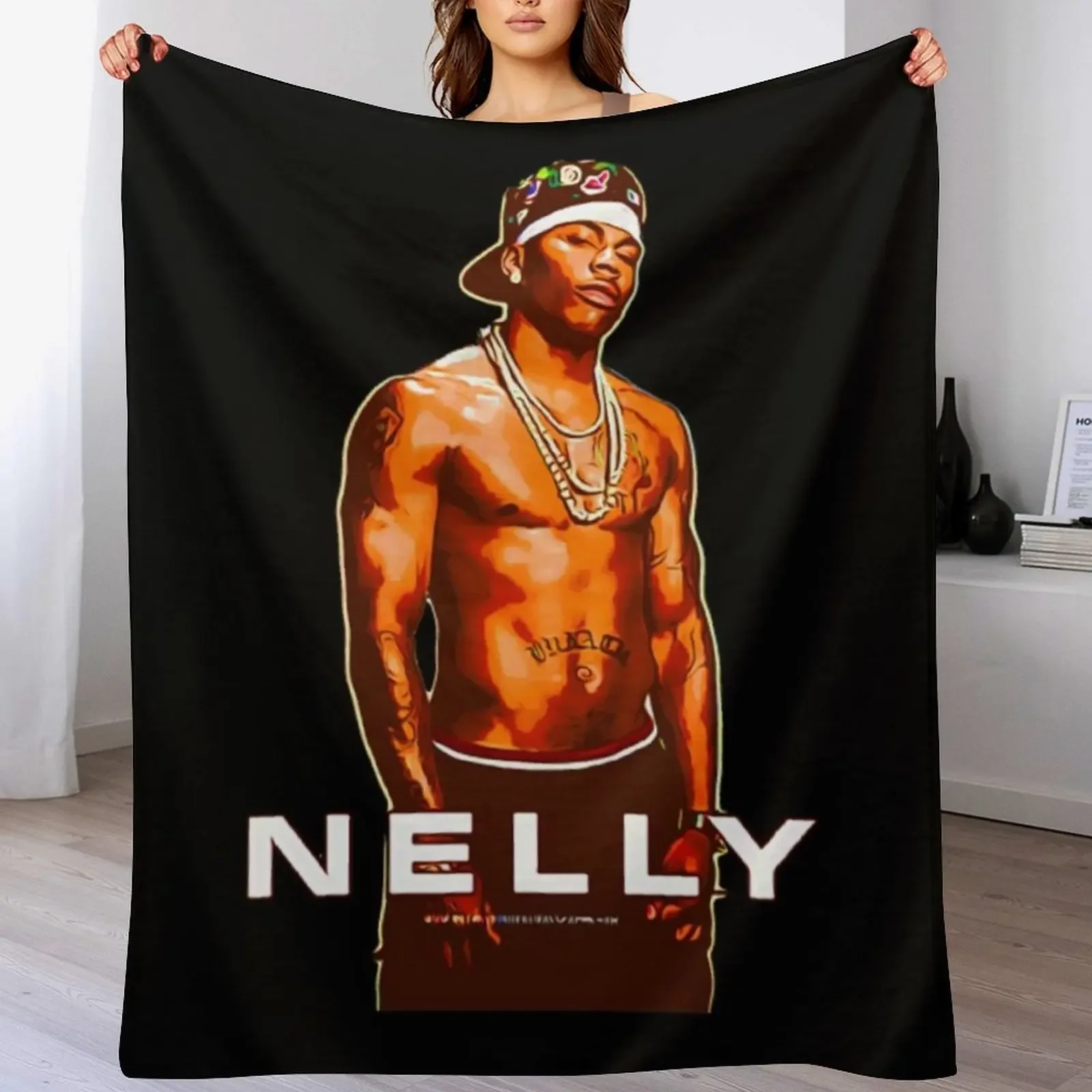 

nelly - Nelly Rapper Throw Blanket Thins Plush Softest Furrys Blankets
