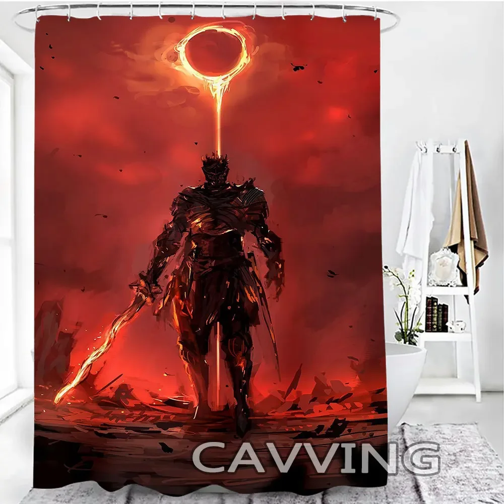 Dark souls 3D Printed Shower Curtain Waterproof Bathroom Curtain Anti-slip Bath Mat Set Toilet Rugs  K03