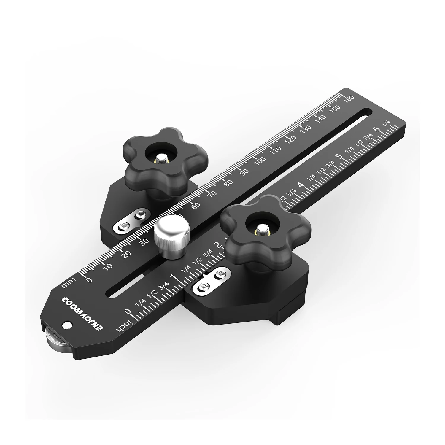 ENJOYWOOD 160Mm Panduan Jig Gergaji Meja Penggaris Geser Jig Rip Tipis Pekerjaan Kayu untuk Membuat Batas Pemotongan Strip Tipis Sempit Berulang