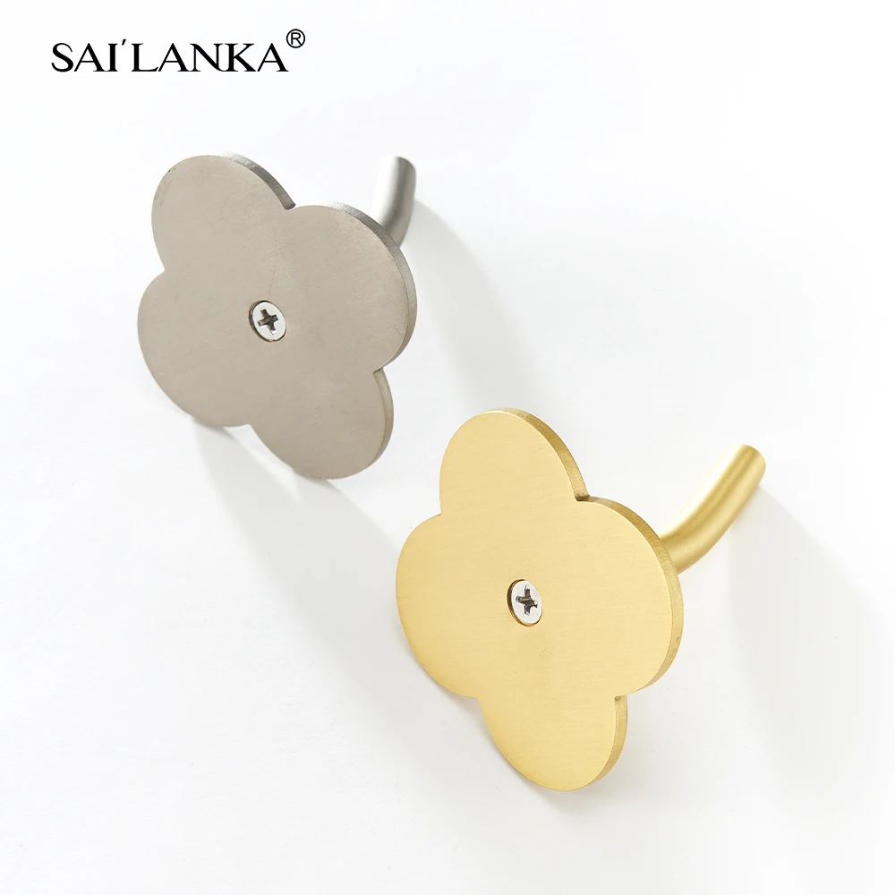 SAILANKA Hardware Hanging Rack Shelf Bag Hook Organizer Adhesive Wall Hooks Mounted Door Key Cloth Coat Bathroom Robe Kitchen