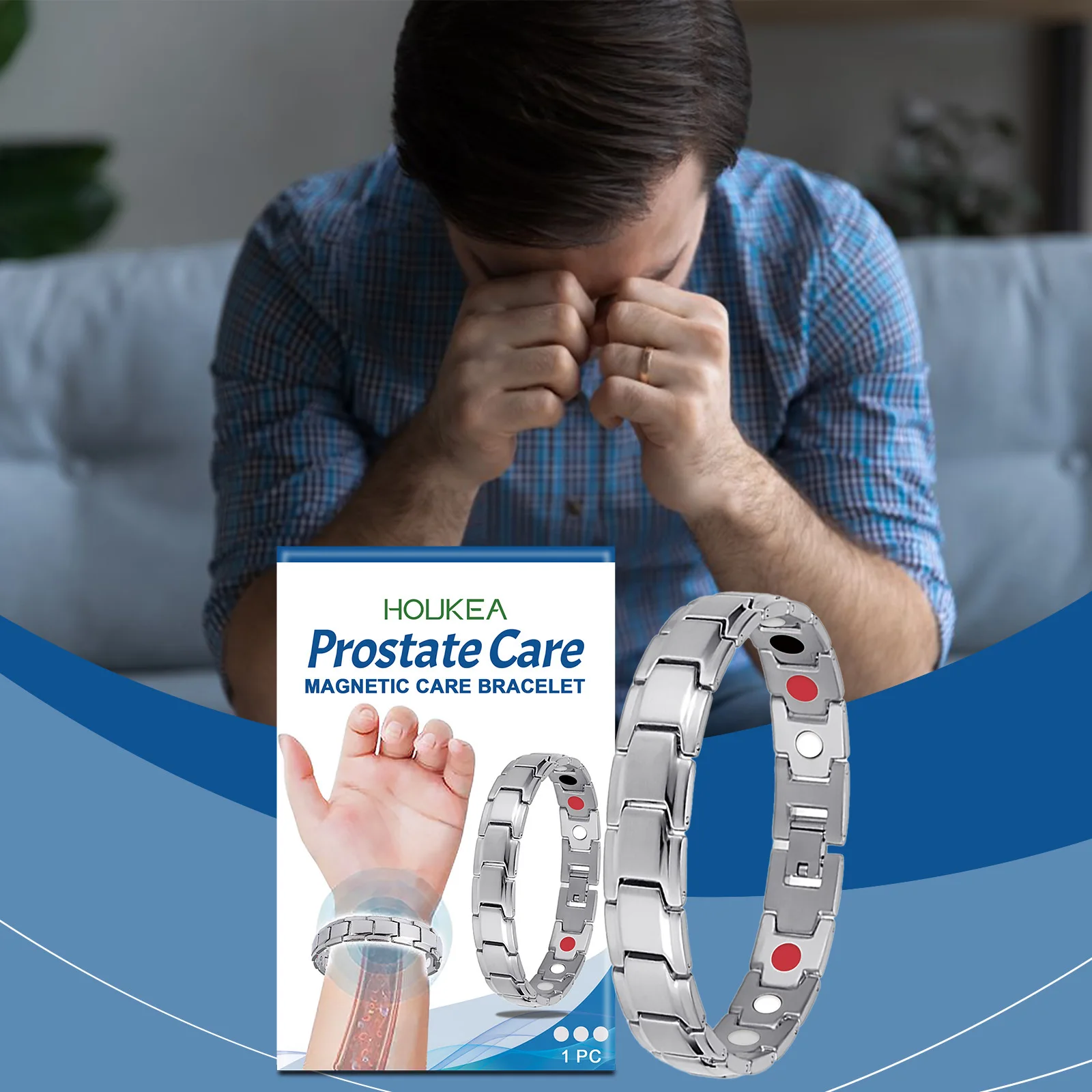 

The Prostate Care Bracelet Helps Improve Prostate Health and Is Suitable for Adult Men. Continuous Use Restores Physical Health