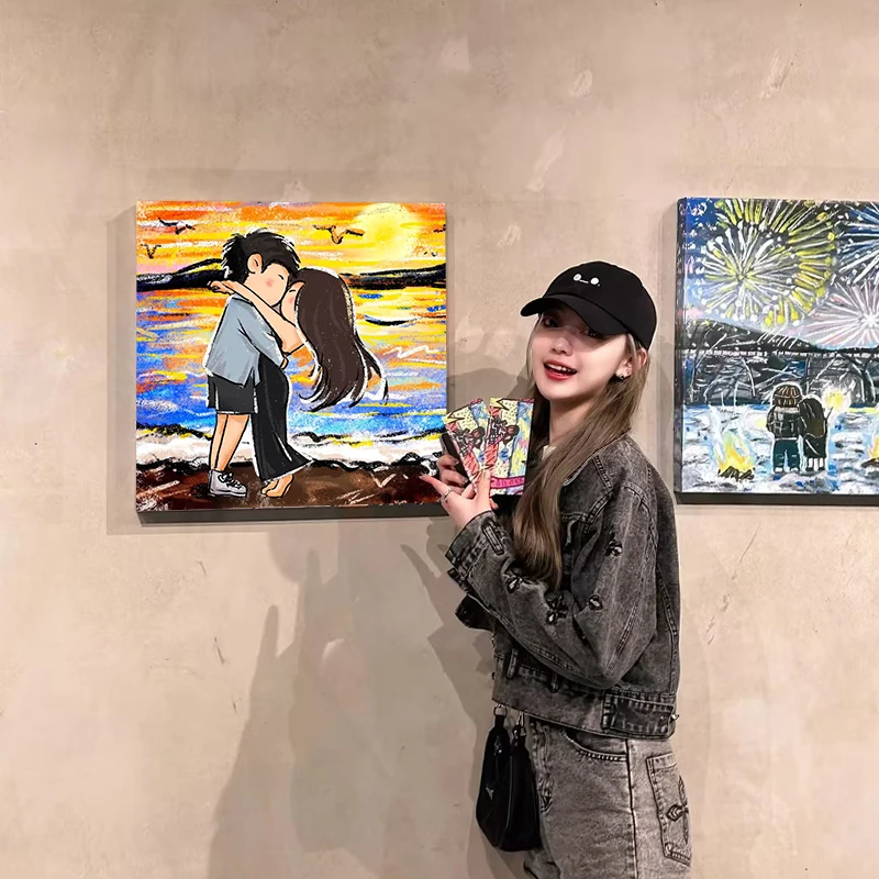 

Цифровая картина в стиле принцессы со звездой и бабочкой - Искусство на заказ на холсте - Подарок на годовщину своими руками, Подарок на день рождения, Декор комнаты